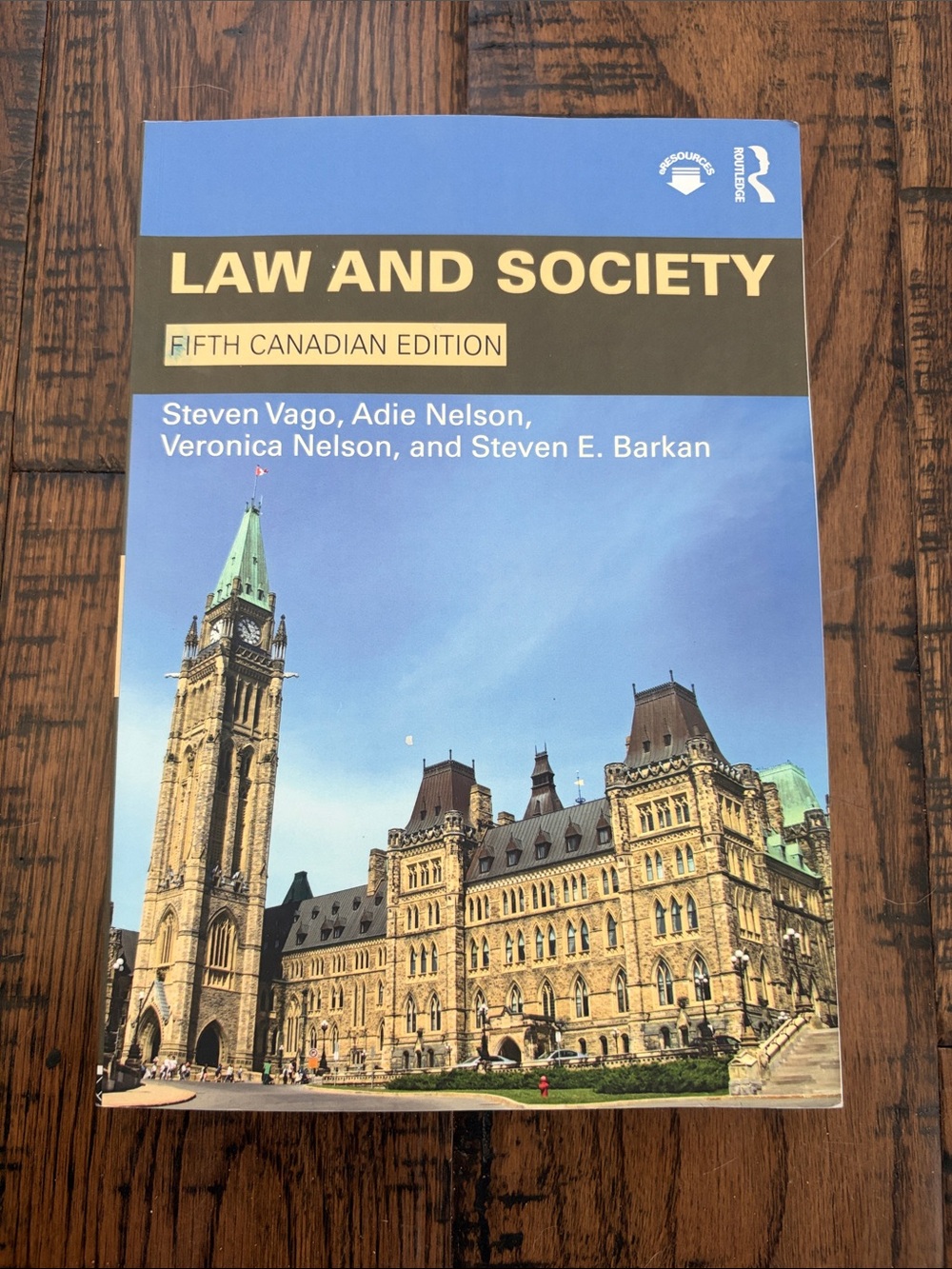 Law and Society Fifth Canadian Edition Textbook - Blue & Tan Cover